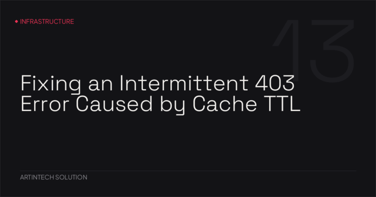 Fixing an Intermittent 403 Error Caused by Cache TTL