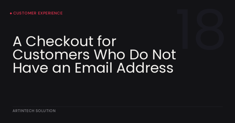 En checkout til kunder, der ikke har en e-mailadresse