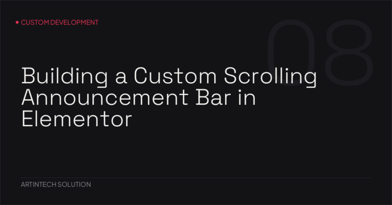 Building a Custom Scrolling Announcement Bar in Elementor