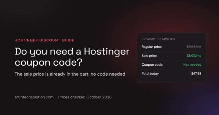 Hostinger Coupon Code (2026): Do You Need One? Real Prices and How to Pay Less
