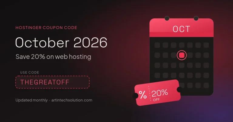 Hostinger rabatkode Oktober 2026: 20% rabat med THEGREATOFF